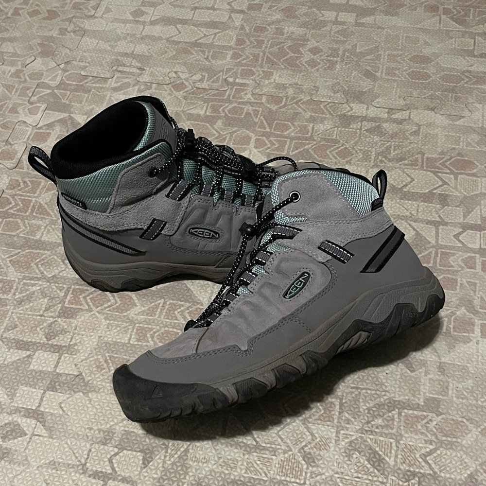 Grey and Mint Hiking Boots